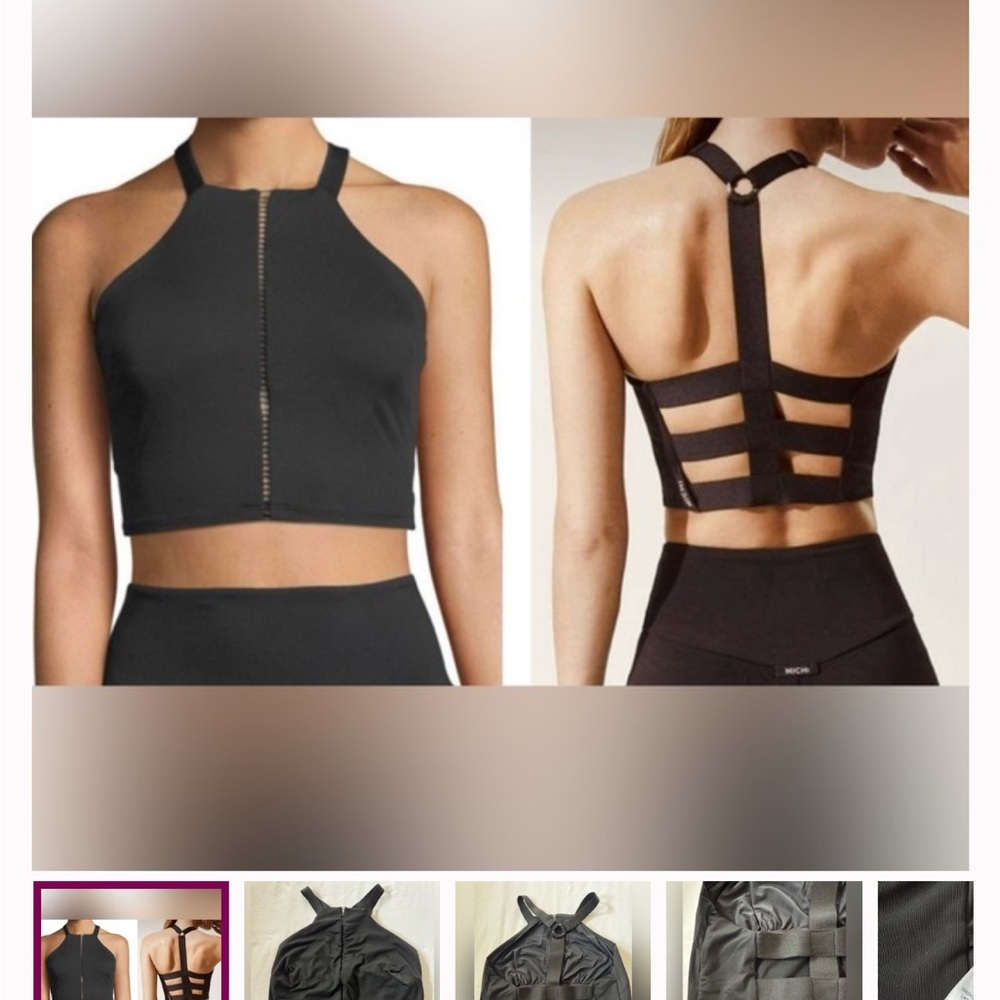 MICHI axial Bustier Strappy Crop Top